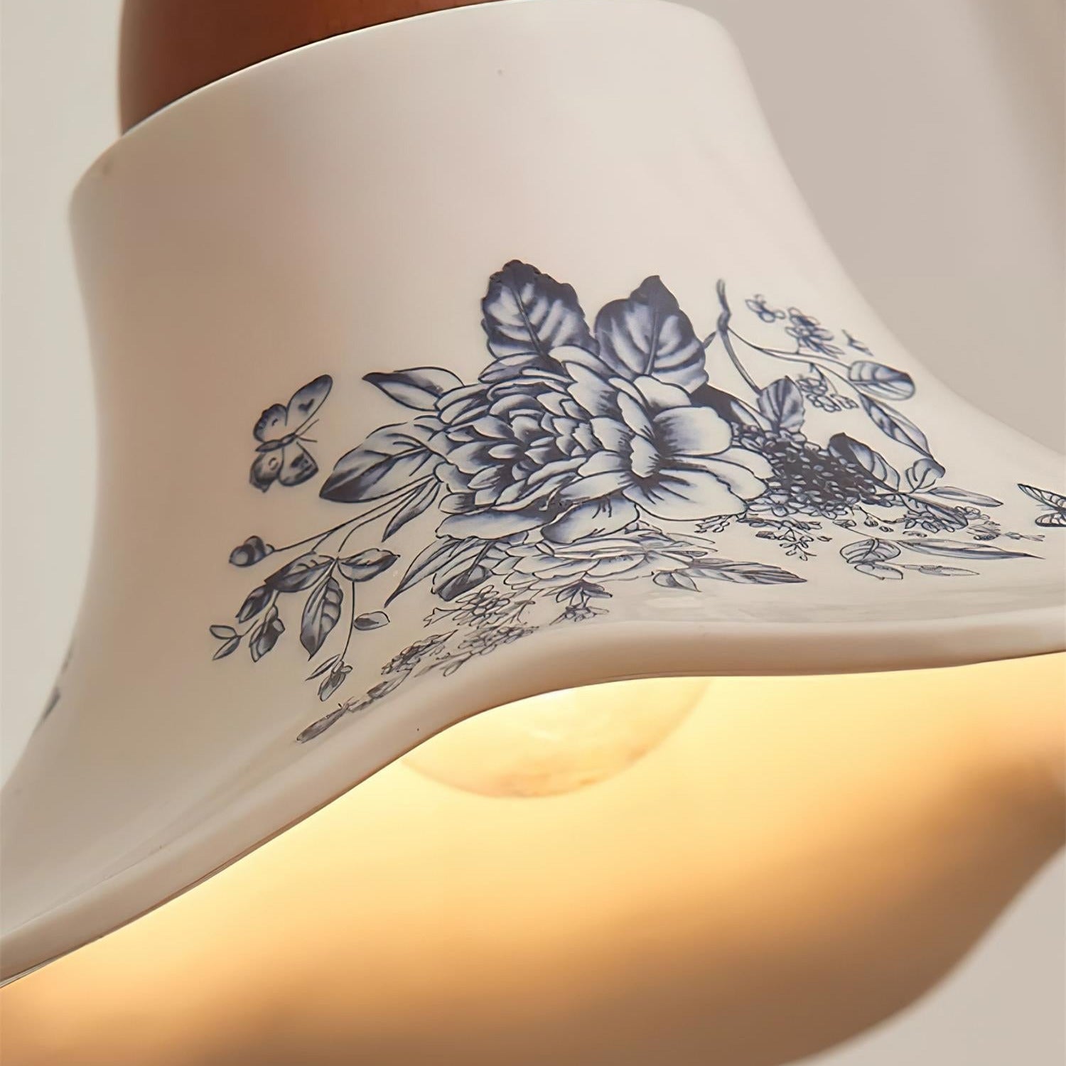 Lámparas Colgantes de Cerámica en Forma de Flor